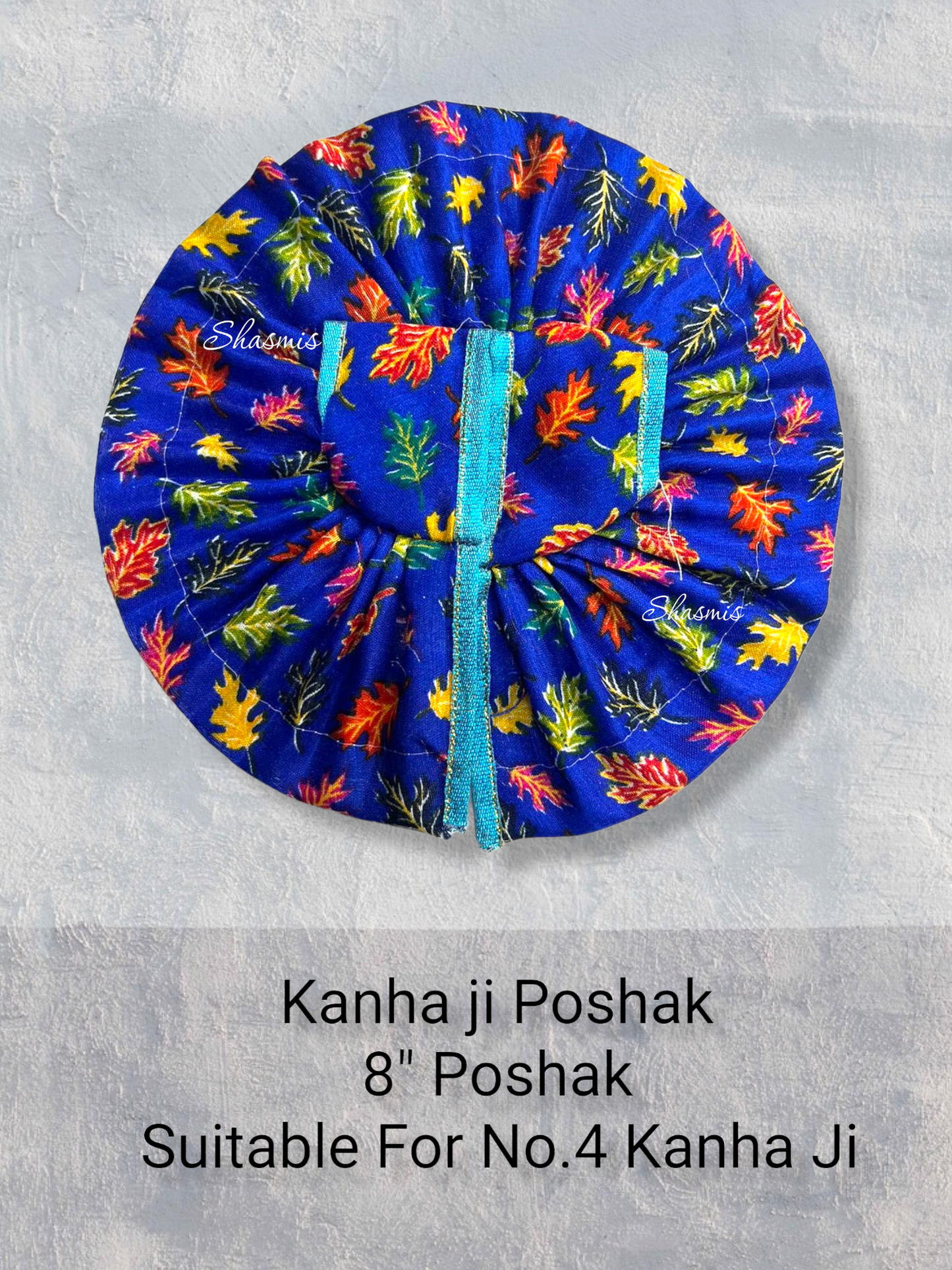 Blue Color Leaf Design Kanha Ji Poshak