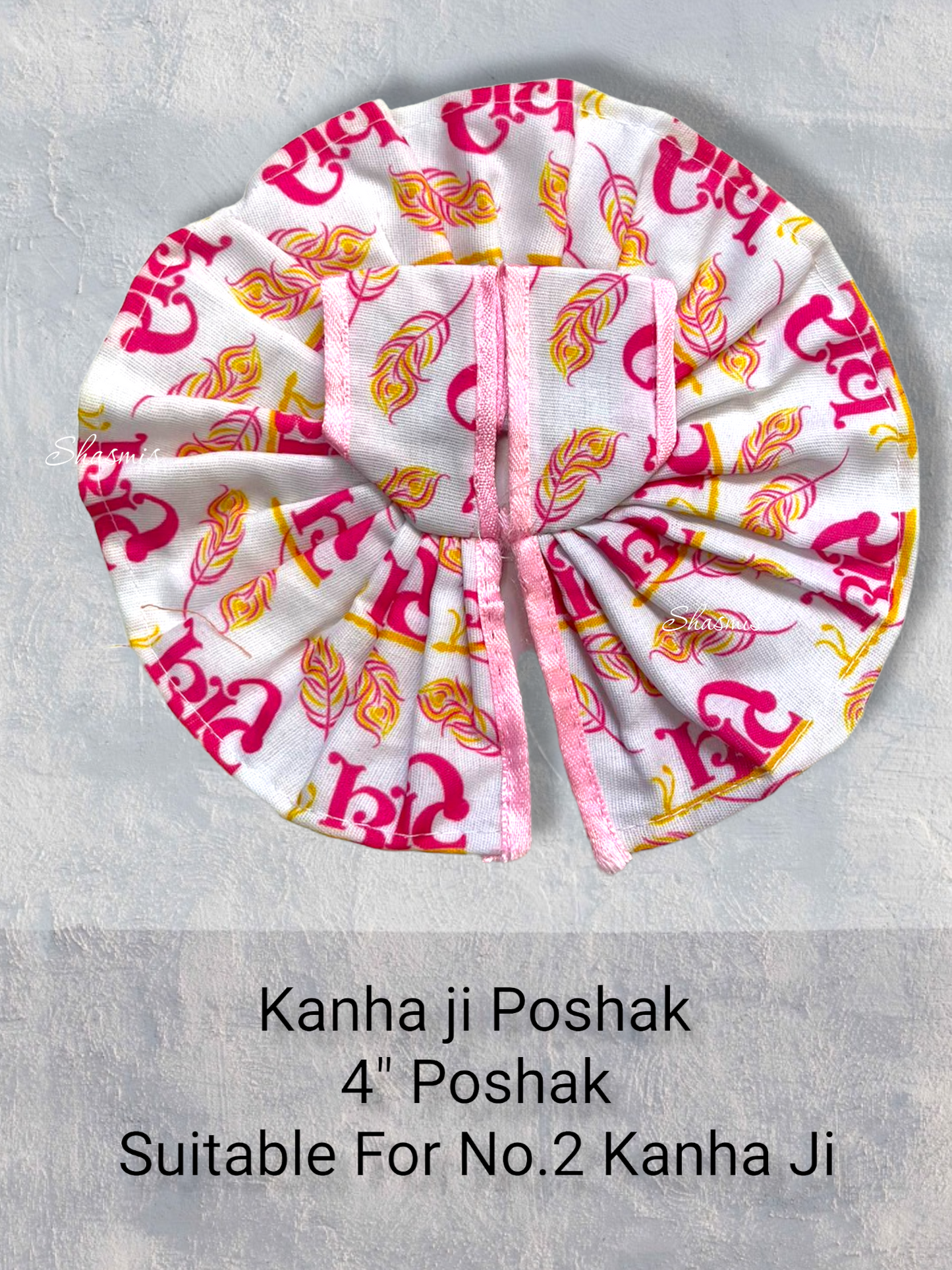 Pink and Orange Design Kanha Ji Poshak