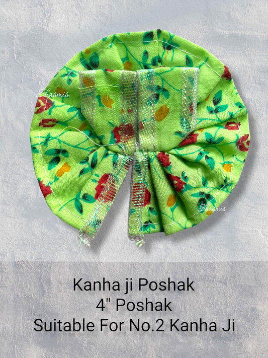 Green Color Printed Kanha Ji Poshak
