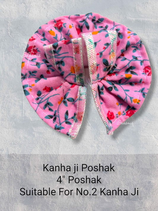 Baby Pink Color Printed Kanha Ji Poshak
