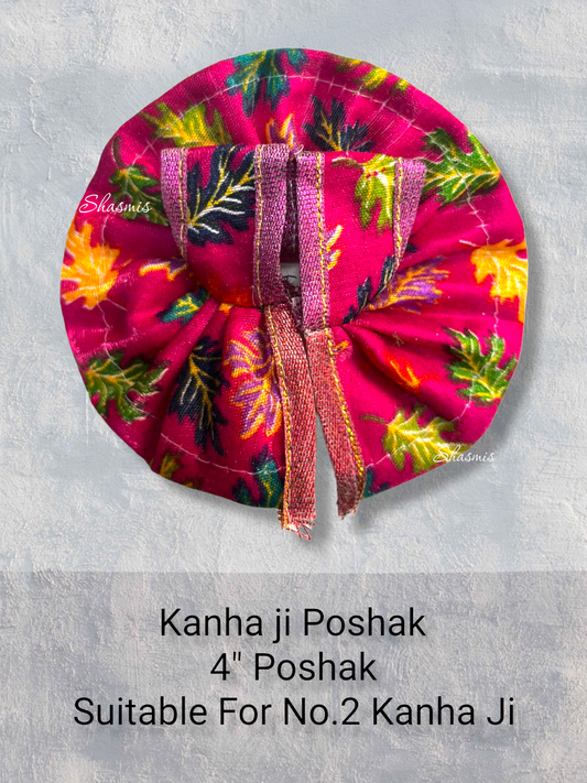 Pink Printed Design Kanha Ji Poshak