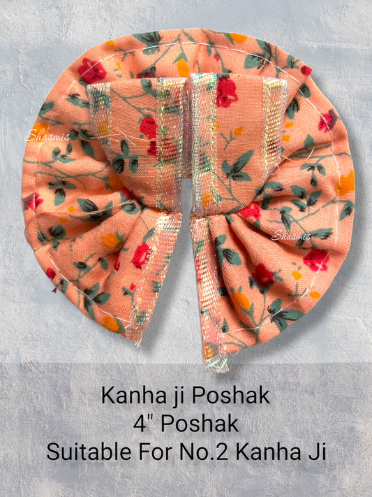 Peach Color Printed Kanha Ji Poshak