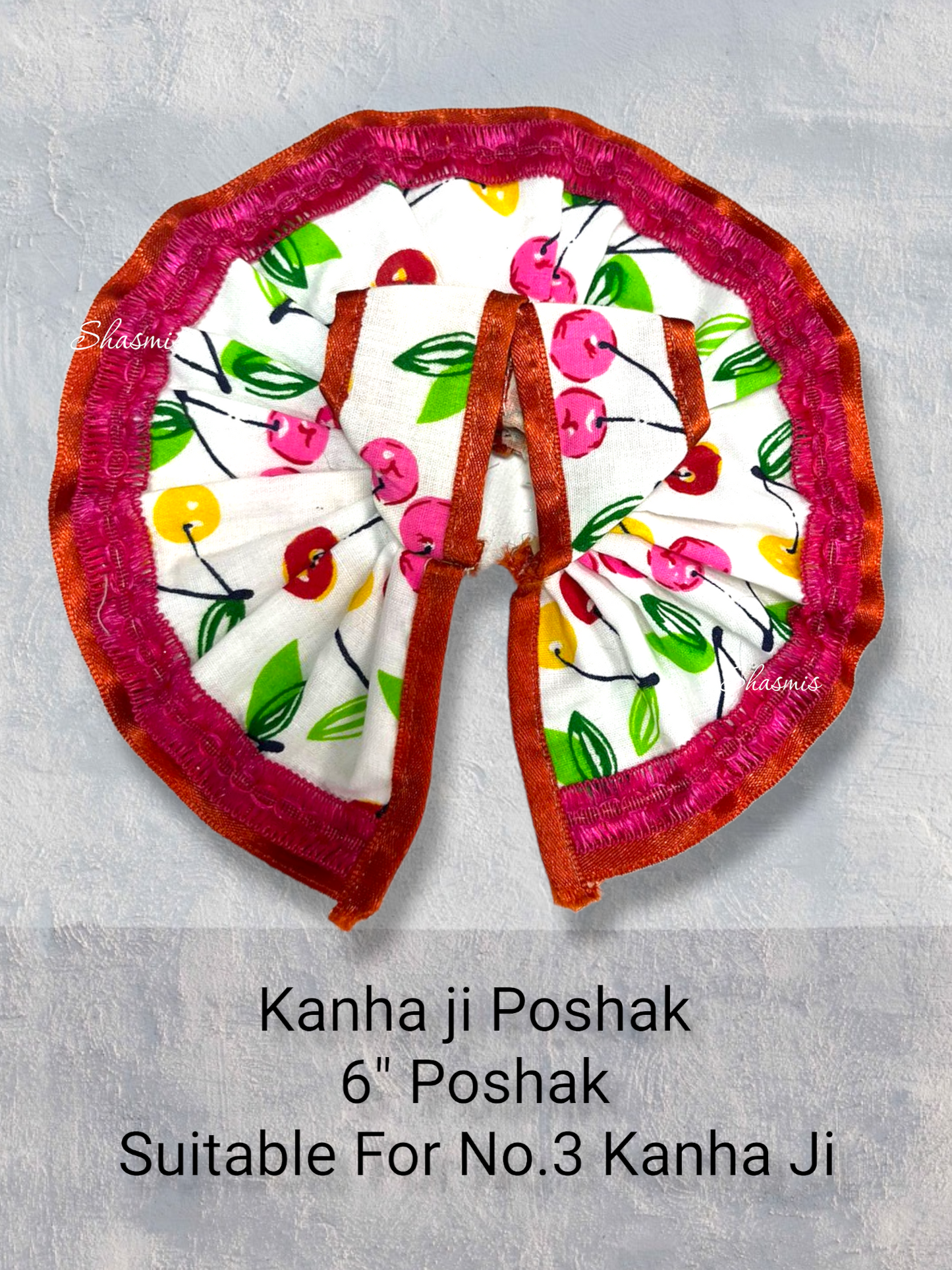 Pink Color Flower Design Kanha Ji Poshak