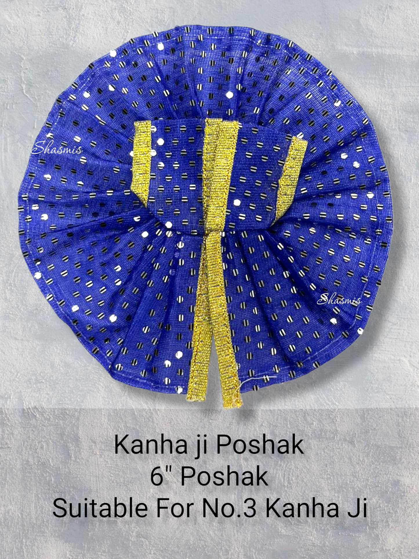 Blue Color Sequence Kanha Ji Poshak