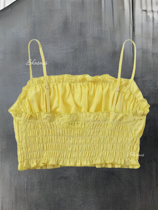 Yellow Color Strap Blouse/Top
