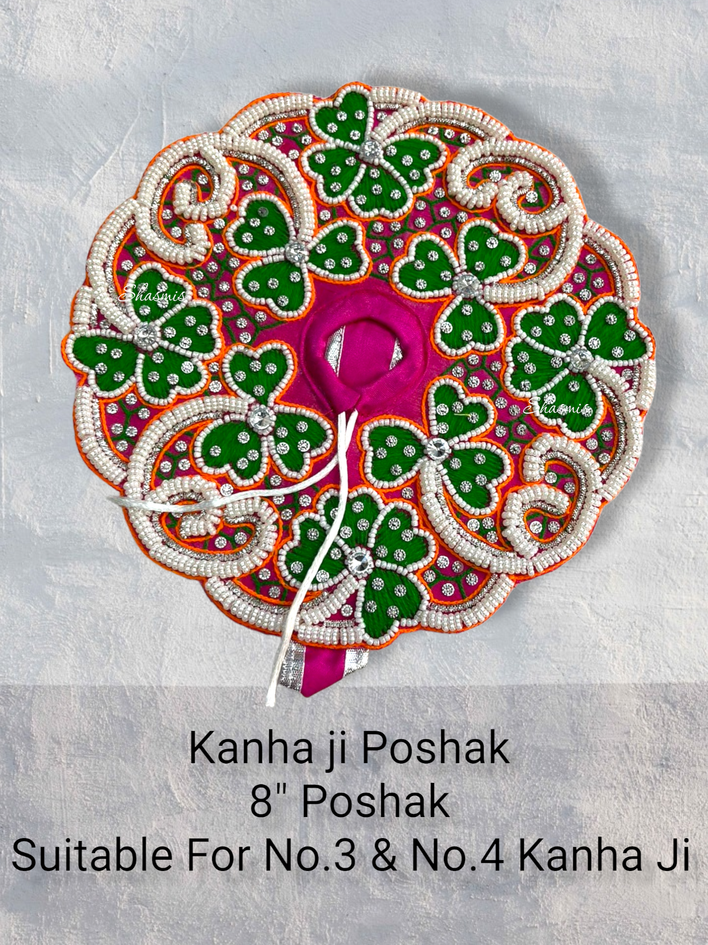 Flower Design Pink Color Kanha Ji Poshak