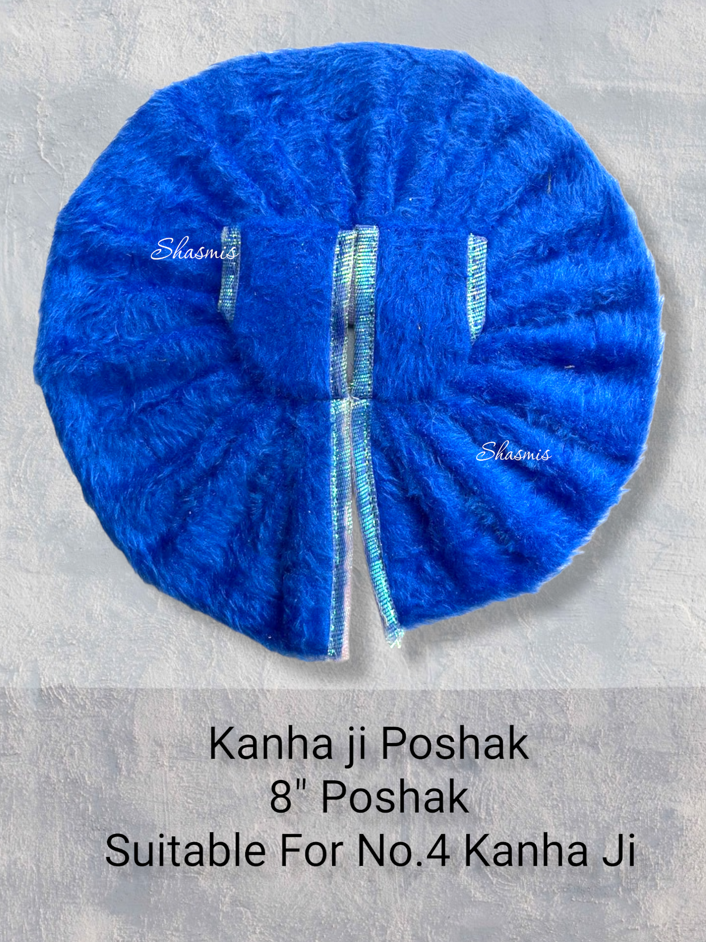 Blue Color Fur Design Kanha Ji Poshak