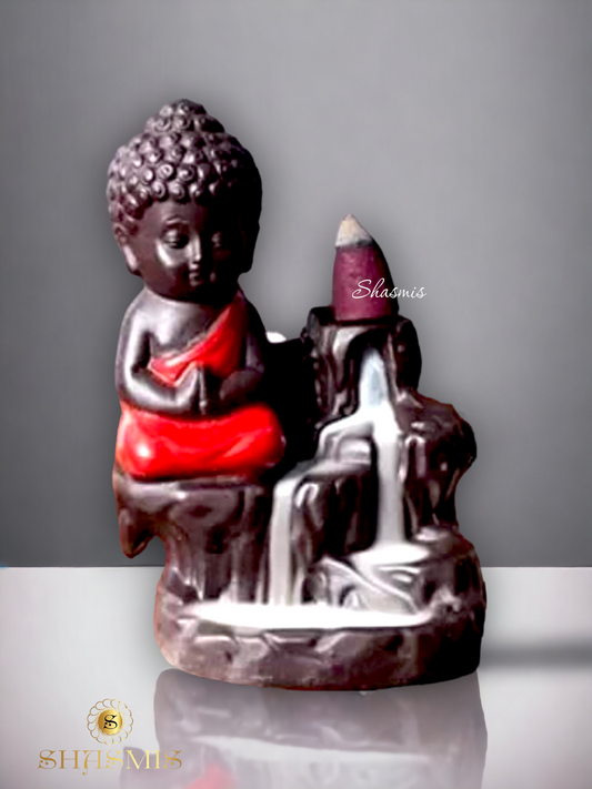 Buddha Smoke Fountain Backflow Statue with 10 Incense Cones