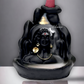 Lord Shiva Backflow Made of Resin, Smoke Incense Holder with 10 Cone
