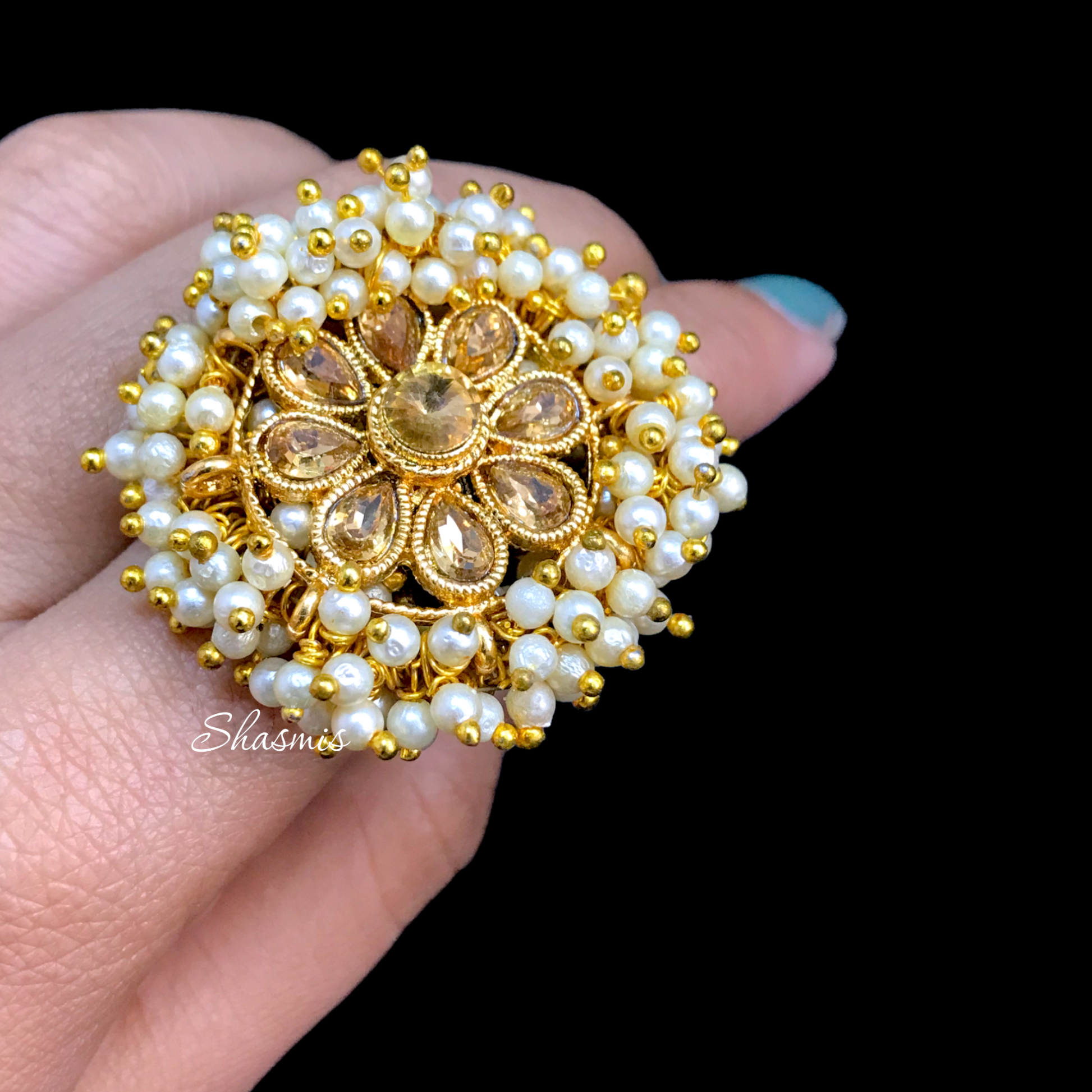 Kundan ring deals