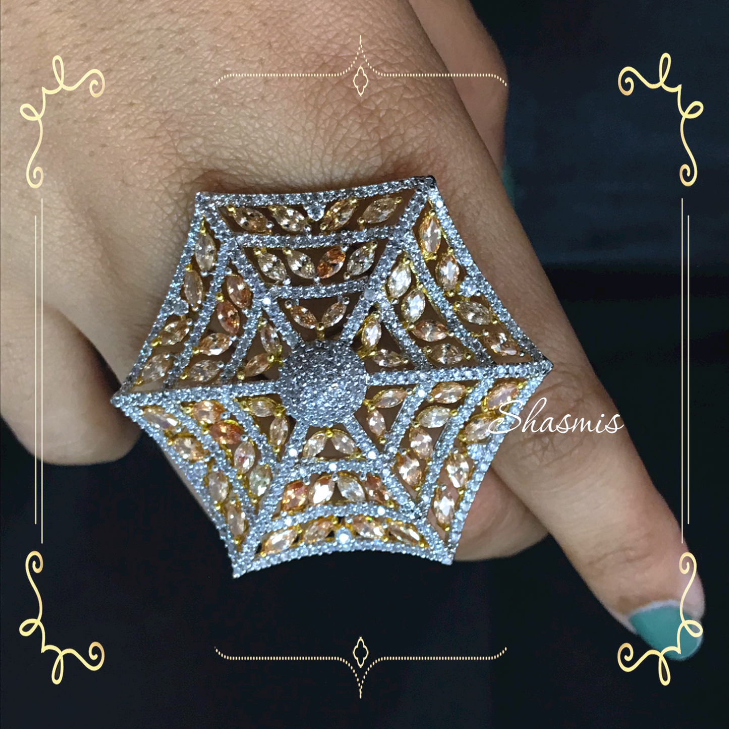 Star American Diamond Design Ring