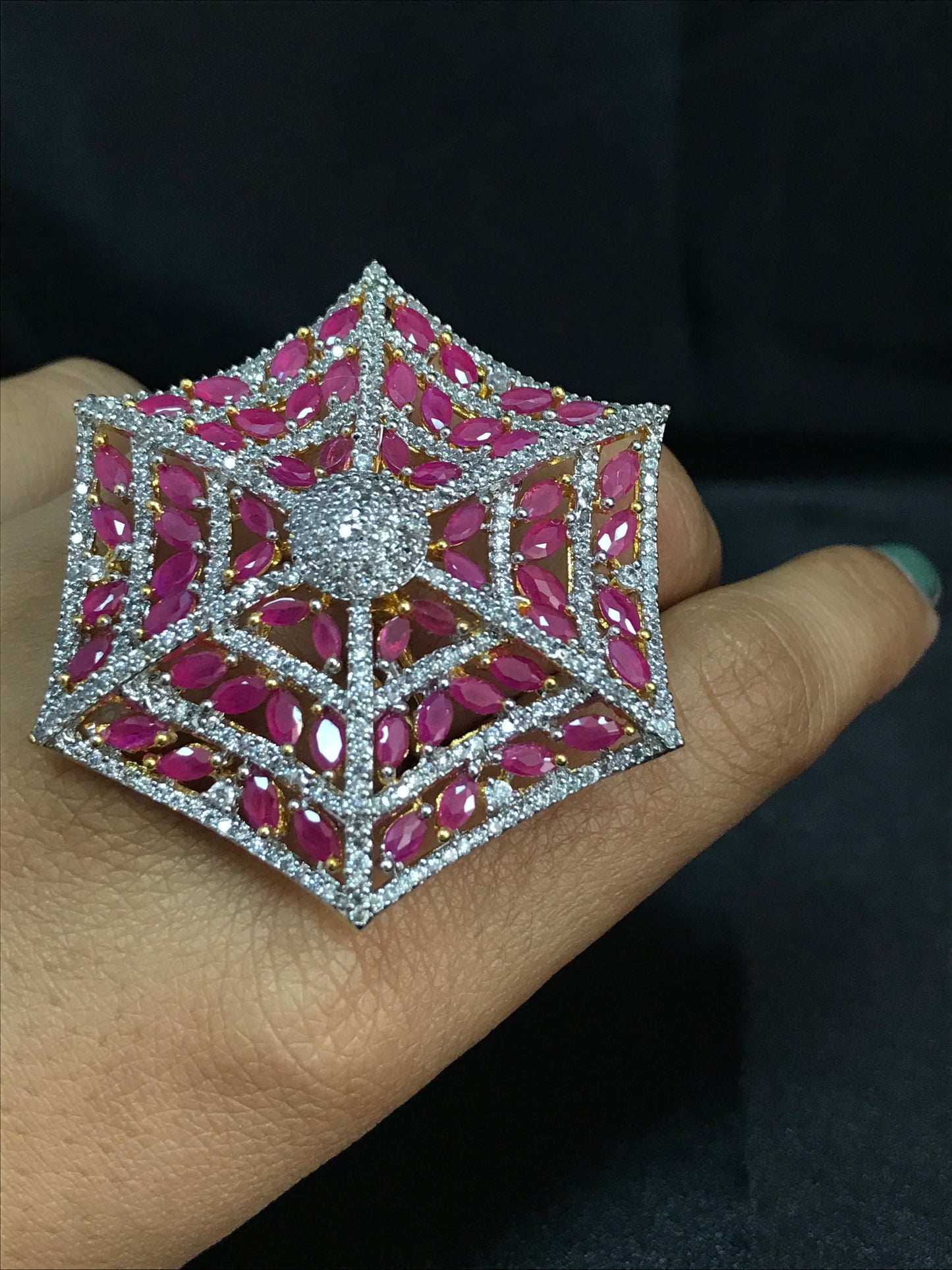 Star American Diamond Design Ring