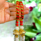 Golden Bangles With Hanging Pearls