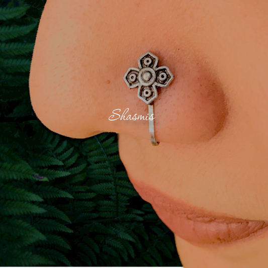 Silver Non-Pierced Nose Pin