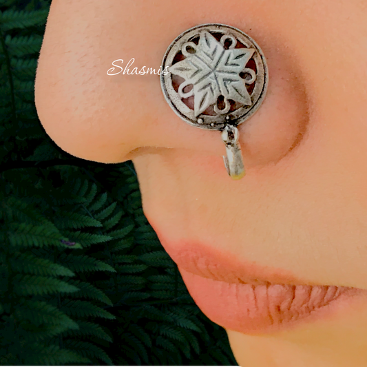 Star Design Silver Non-Pierced Nose Pin