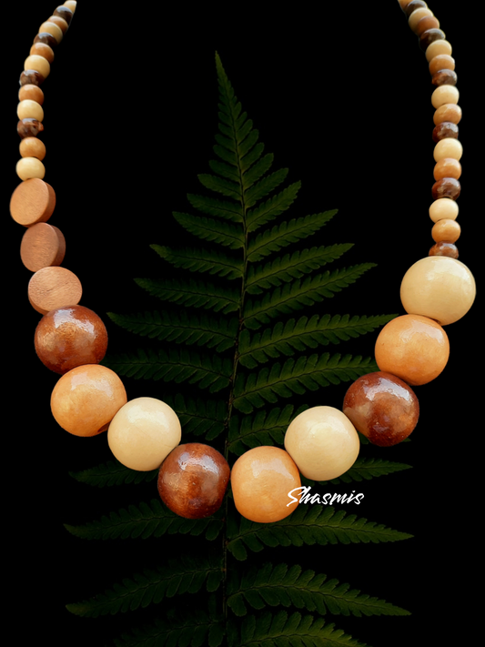 Wooden Balls Boho Necklace 