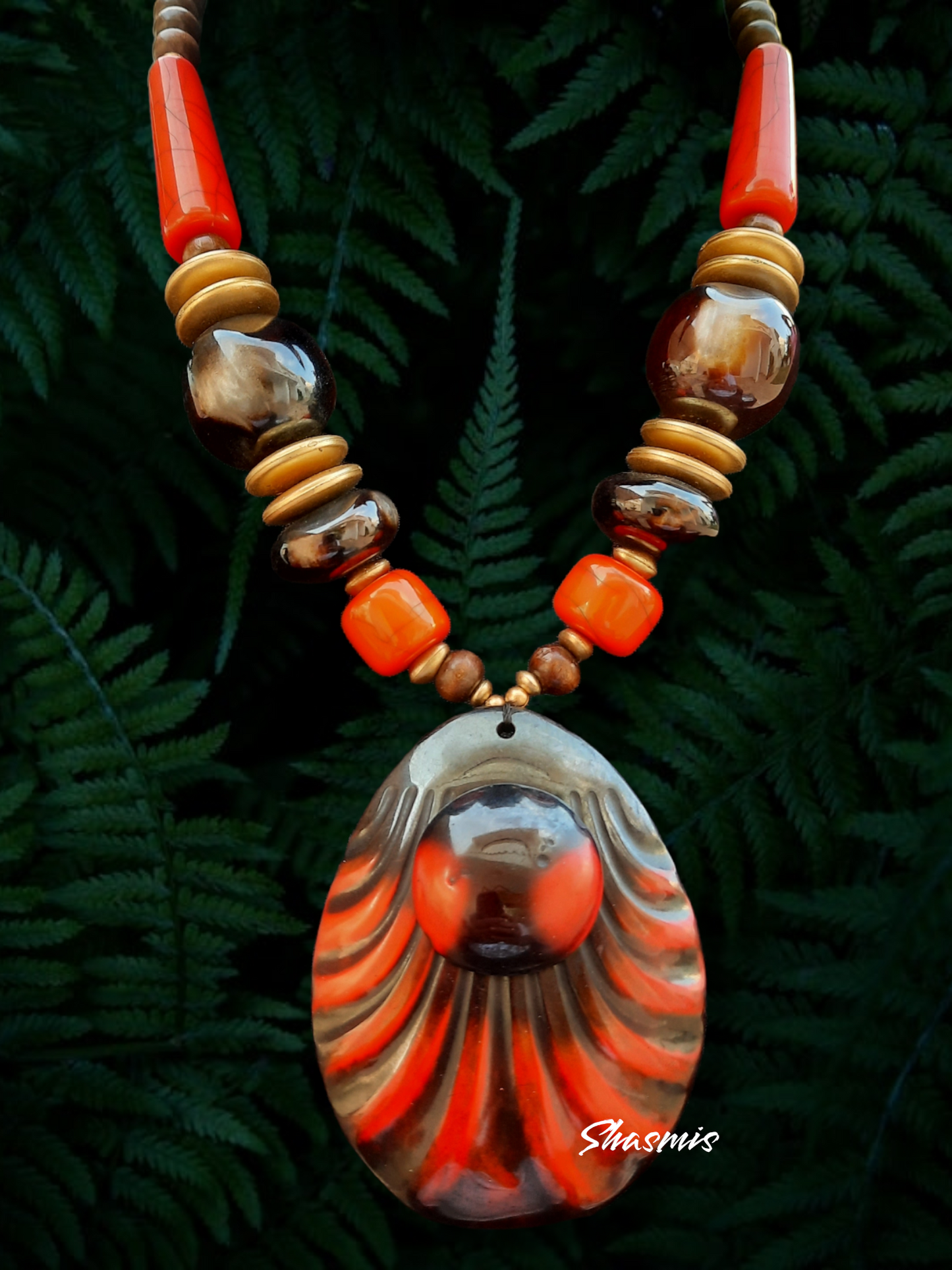 Orange Stones Necklace 