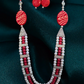 Long Pearl Fashion Tribal Necklace With Earrings