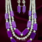 Long Layer Tibetan Stone Necklace With Earrings