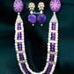 Long Pearl Fashion Tribal Necklace With Earrings