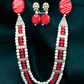 Long Pearl Fashion Tribal Necklace With Earrings