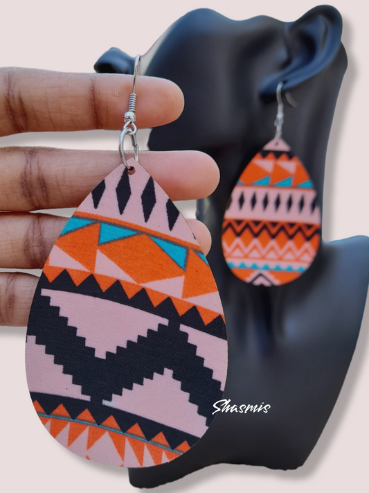 Unfinished Wooeden Tear Drop Earrings