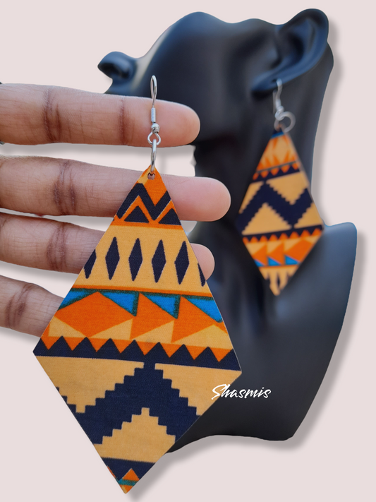 Wooden Design Unfinished Earrings