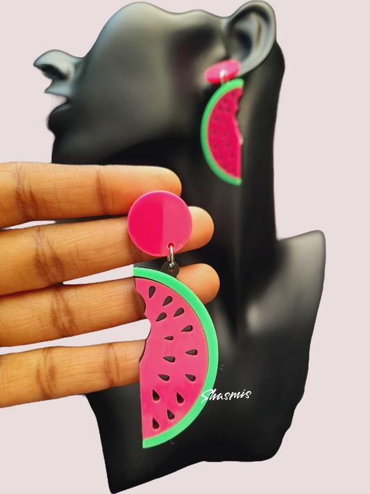 Watermelon Design Fashion Earrings