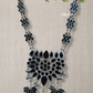 Black Color Silver Lotus Design Ndecklace 