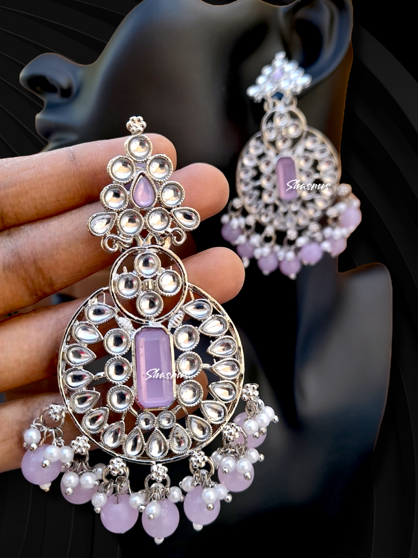 Purple jhumka deals