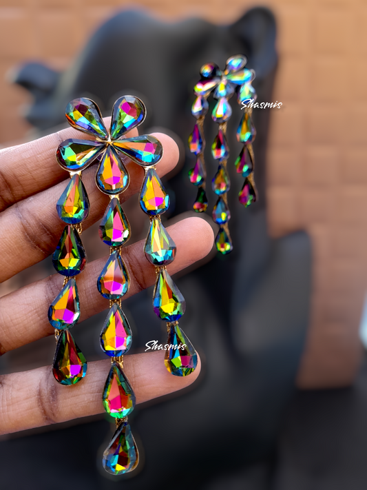 Flower Drop Design Pretro Earrings