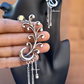 Silver Leaf Wave Earrcuff
