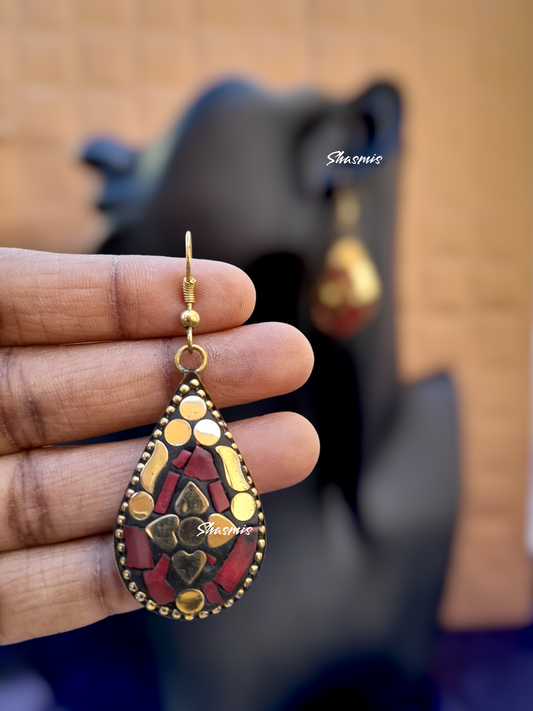 Brown Color Stone Bohemein Earrings