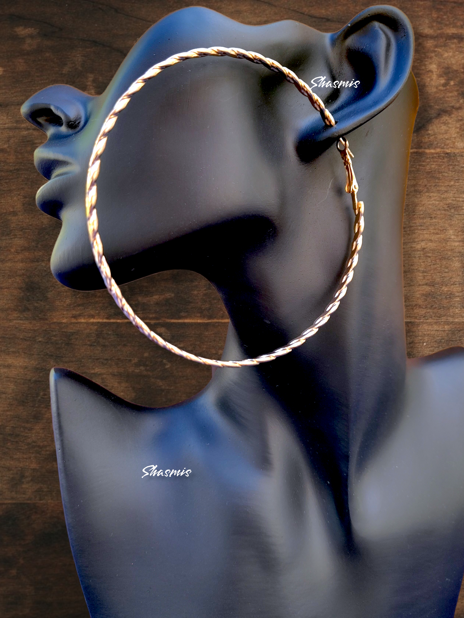 Big Golden Hoop Design Earrings