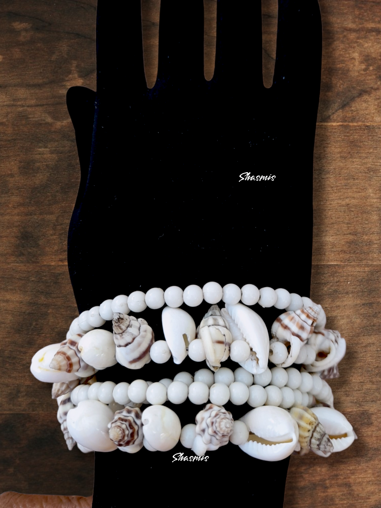 Sea Shells Wide Hand Bracelet