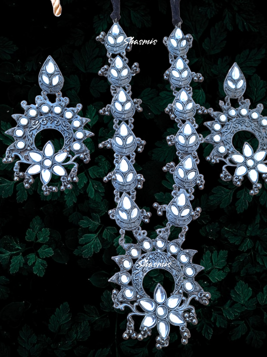 Mirror Design Afghani Design Necklace 