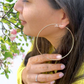 Gold Plated Huge Hoop Earrings