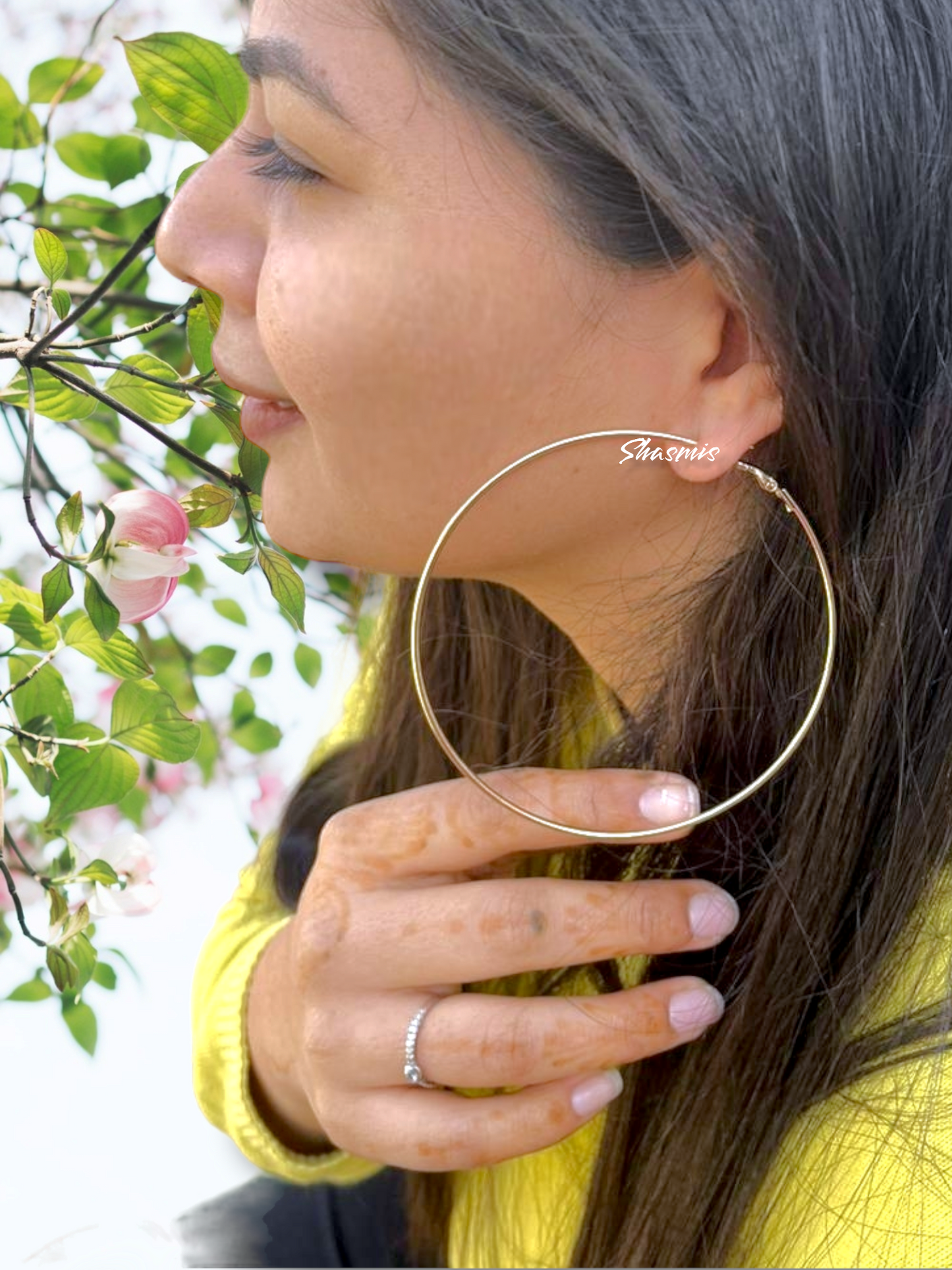 Gold Plated Huge Hoop Earrings