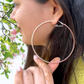Big Rose Gold Hoop Design Earrings