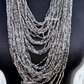 White Long Layer African Beads Necklace 