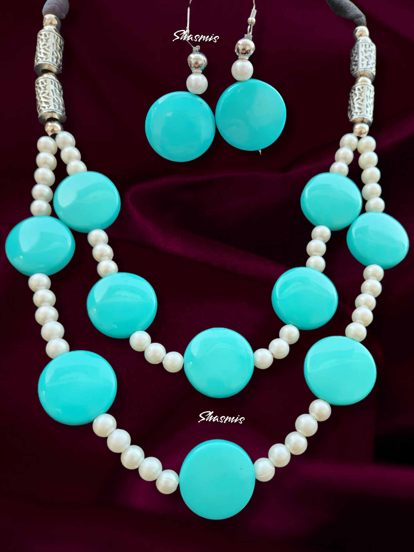 Long Color Strands Beads Tribal Boho Fashion Jewellery Necklace With Earrings