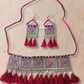 Silver Statement Tassel Necklace With Earrings