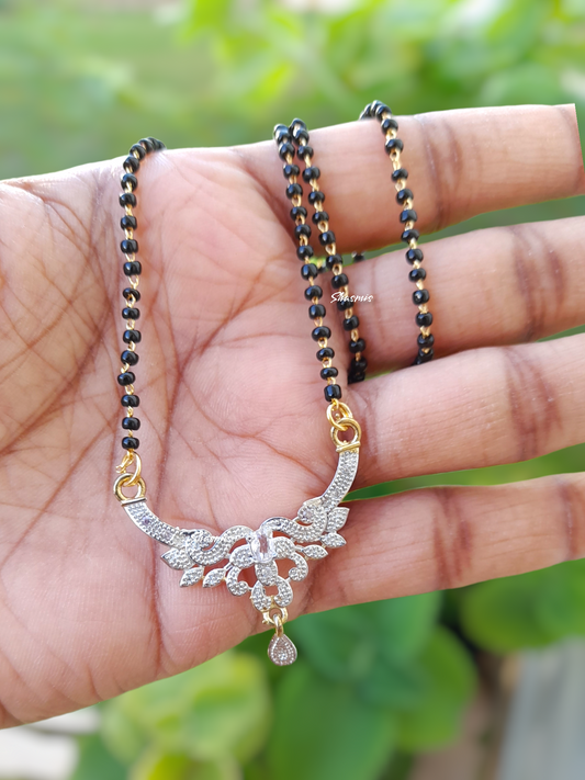 Long American Diamond Pendent Mangalsutra