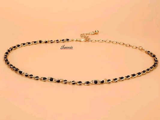 Black Pearl Chain Belt
