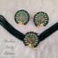Peacock Design Choker With Earrings