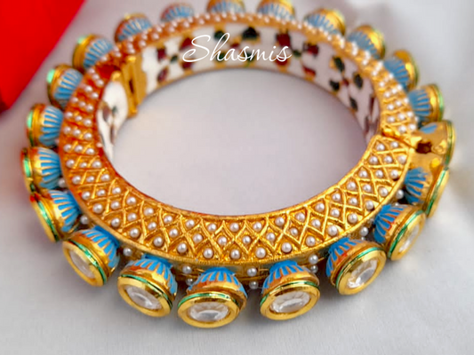 Indian Kundan Bangles, Pair