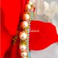 Gorgeous Pink And Green Kundan Bangles, Pair