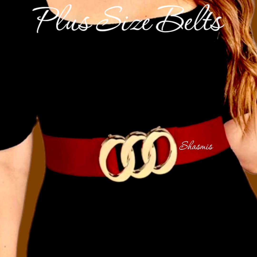 Red Chain Design Plus Size Belt