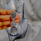Silver Design Oxidised Jhumka Earrings