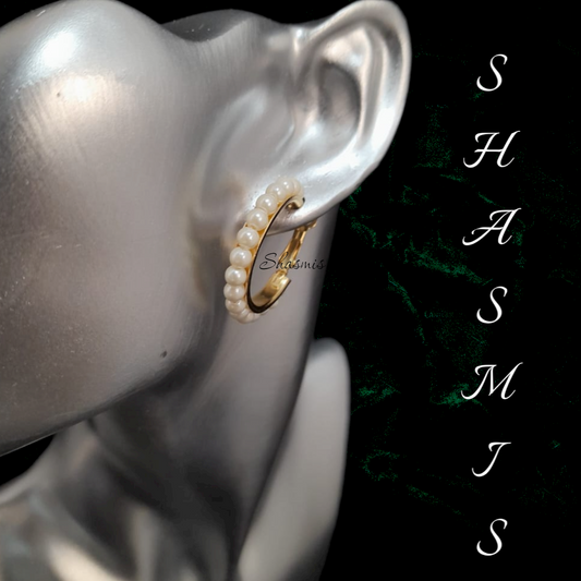 Pearl Gold Plating Earrings